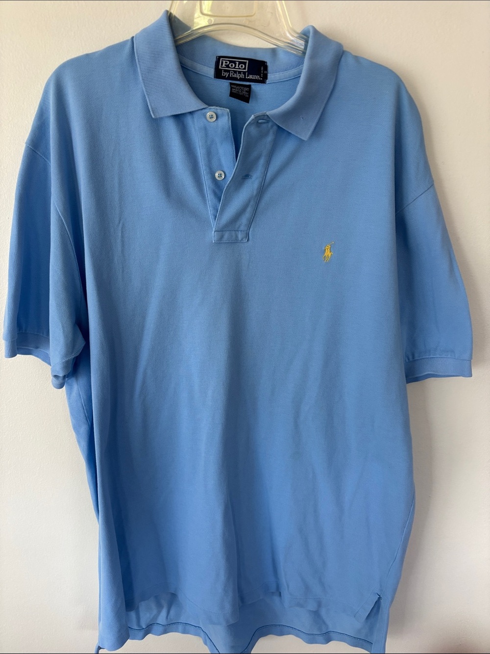 Polo by Ralph Lauren Sky Blue Short Sleeve Polo with Yellow Pony